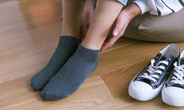 Men’s Large-Size Breathable Ankle Socks (5 Pairs)