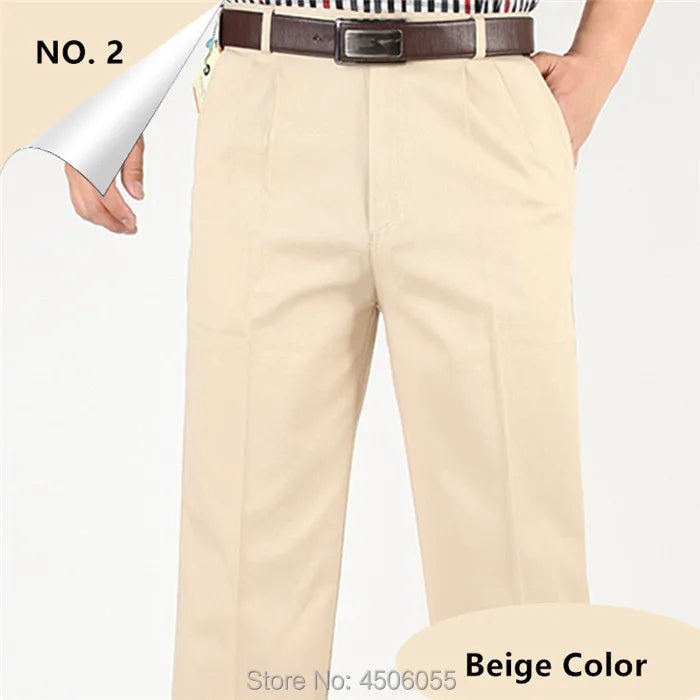 Summer Cotton Straight Office Trousers