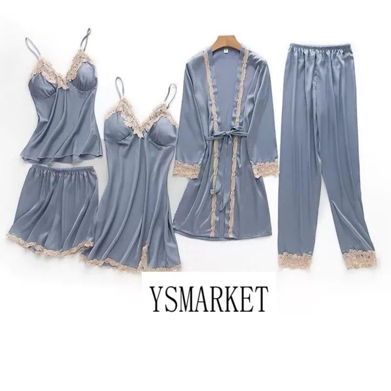 Summer Lace Five Piece Sleepwear