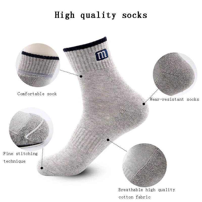 Men’s Premium Cotton Crew Socks – 3 Pair Pack