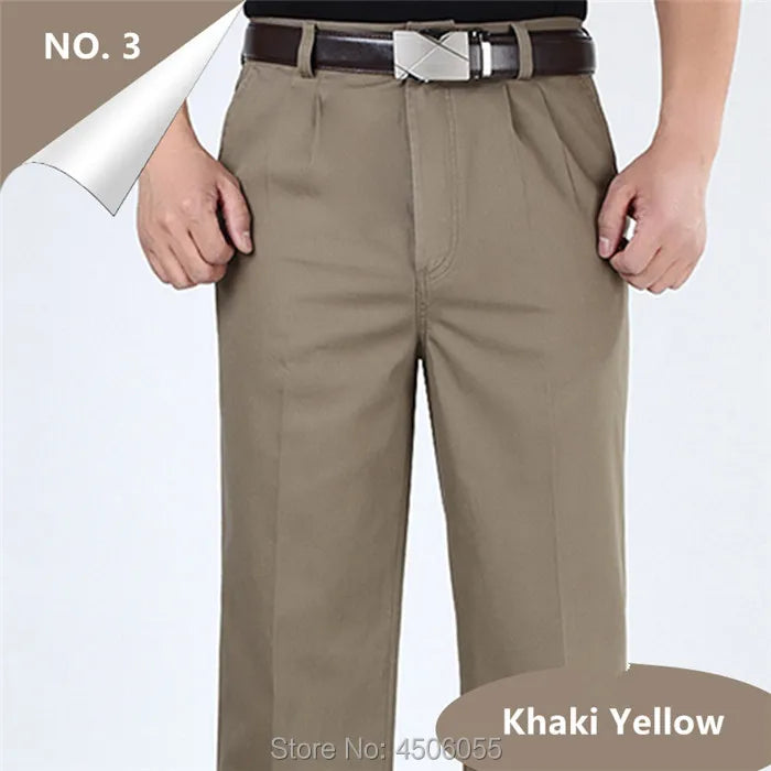 Summer Cotton Straight Office Trousers