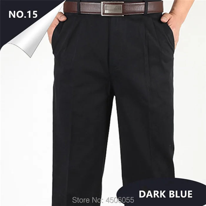 Summer Cotton Straight Office Trousers