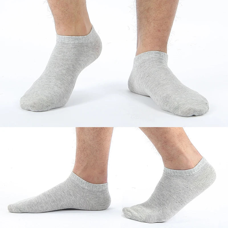 Men’s Large-Size Breathable Ankle Socks (5 Pairs)