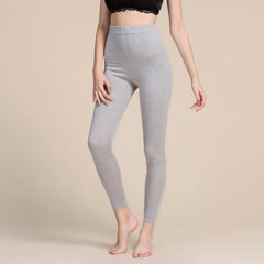Women Leggings 80%Silk 15%Cashmere 5%Spandex Solid slim leggings Full length bottoming pants 2025 Fall Winter New Black Gray