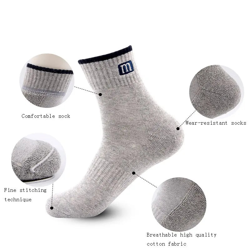 Men’s Premium Cotton Crew Socks – 3 Pair Pack