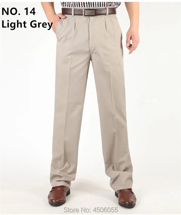 Summer Cotton Straight Office Trousers