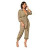 Bow Collar Wide Leg Jumpsuit