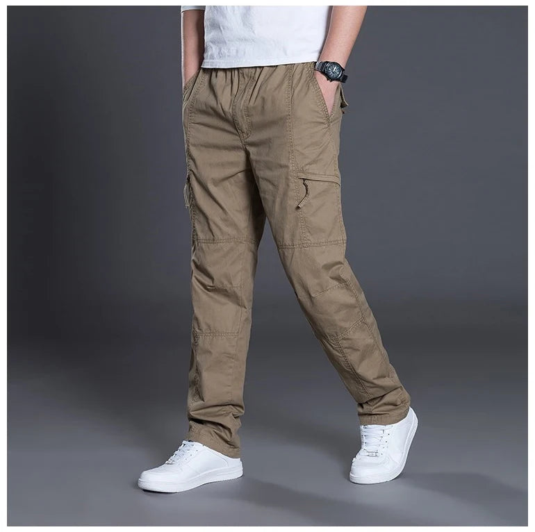Relaxed Straight Casual Cotton Pants