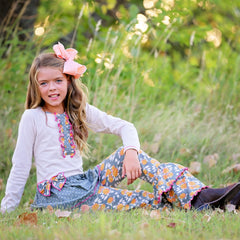 Girls Vintage Floral Tunic Set