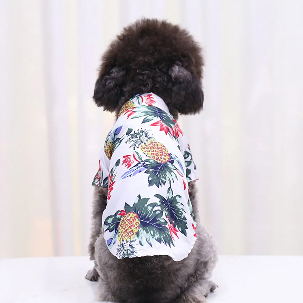 Hawaiian Print Breathable Dog Shirt
