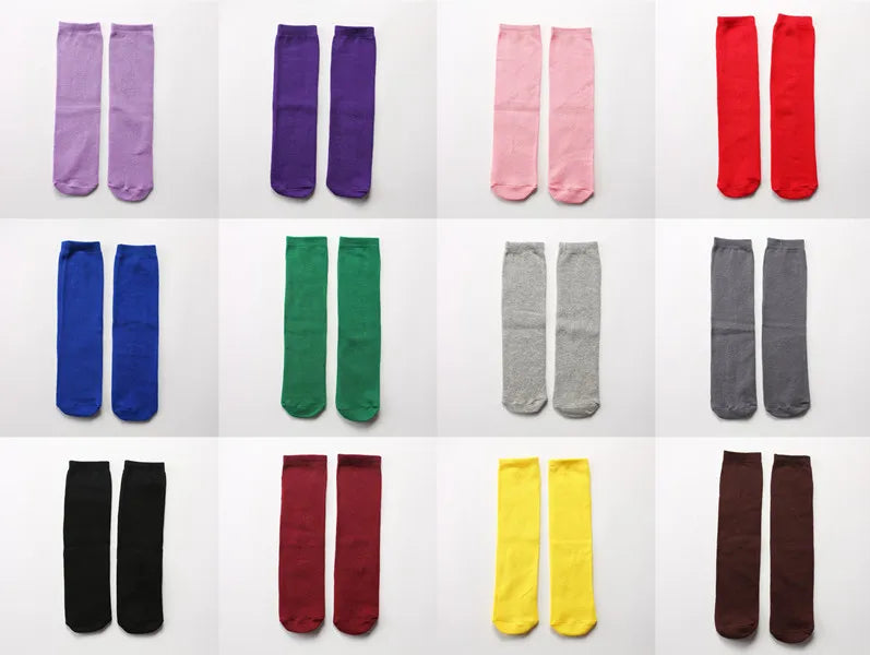 Kids Knee High Cotton Socks