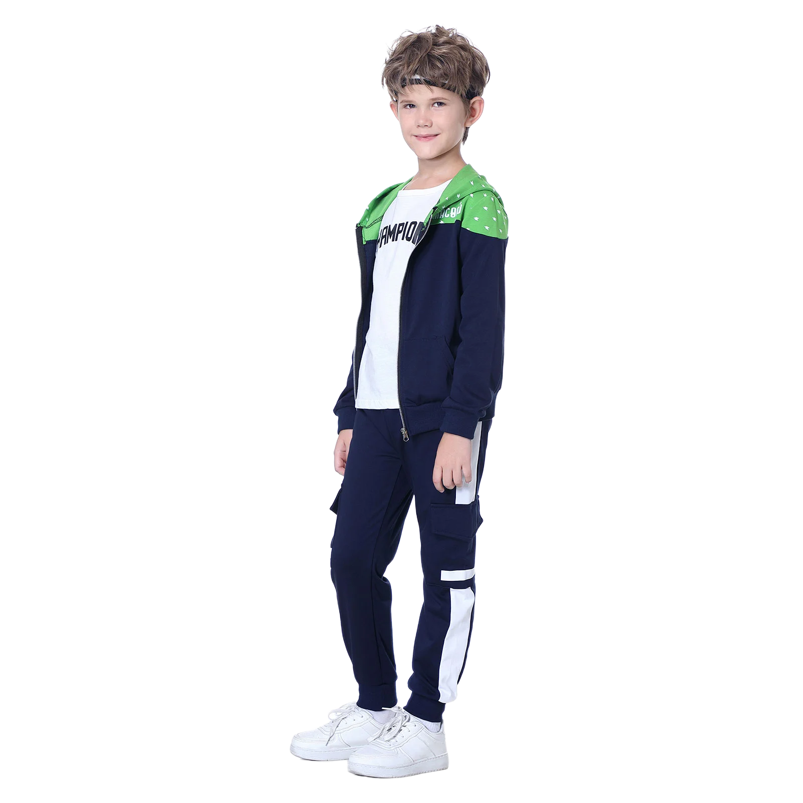 Kids Tracksuits,Teen Boys School Sweatsuits,Fashion Cotton Hooded Tops + Pants Set,Soft Children's Long Sleeve Sportswear