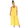 Sleeveless V Neck Summer Jumpsuit