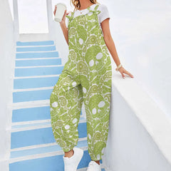 Printed Wide Leg Strap Jumpsuit