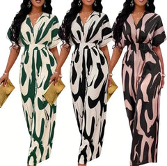 Printed Wide Leg Summer Jumpsuit