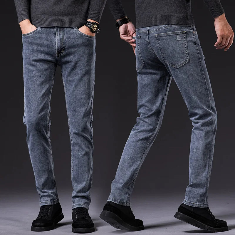 Men’s Retro Washed Loose-Fit Jeans