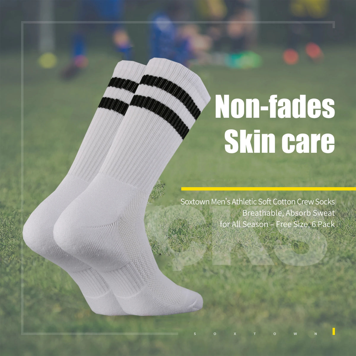 Cushioned Moisture Wicking Crew Socks
