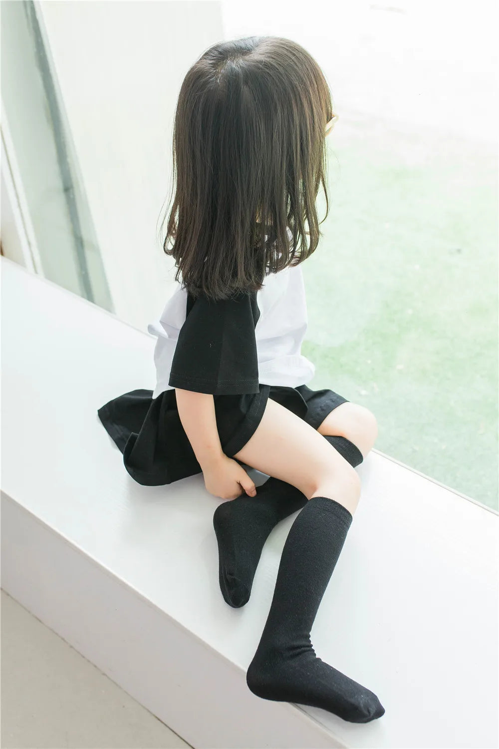Kids Knee High Cotton Socks