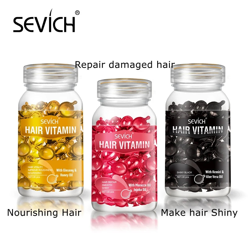 Keratin Vitamin Hair Oil Capsules