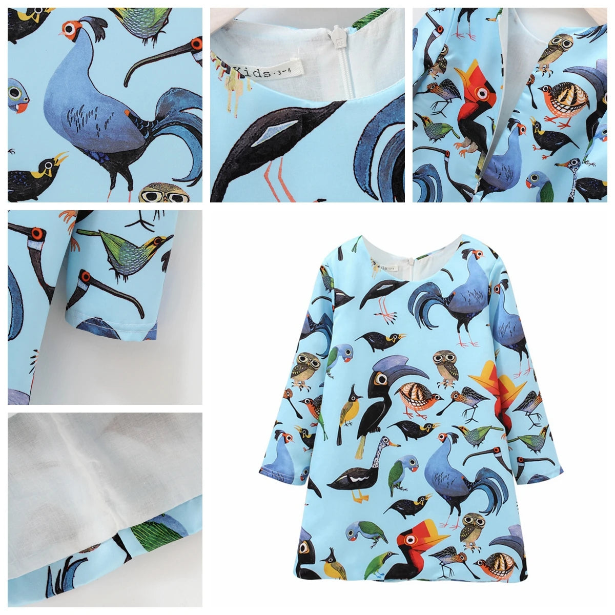Printed Flower Casual Girls Dress