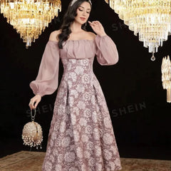 Floral Woven Polyester Jacquard Fabric