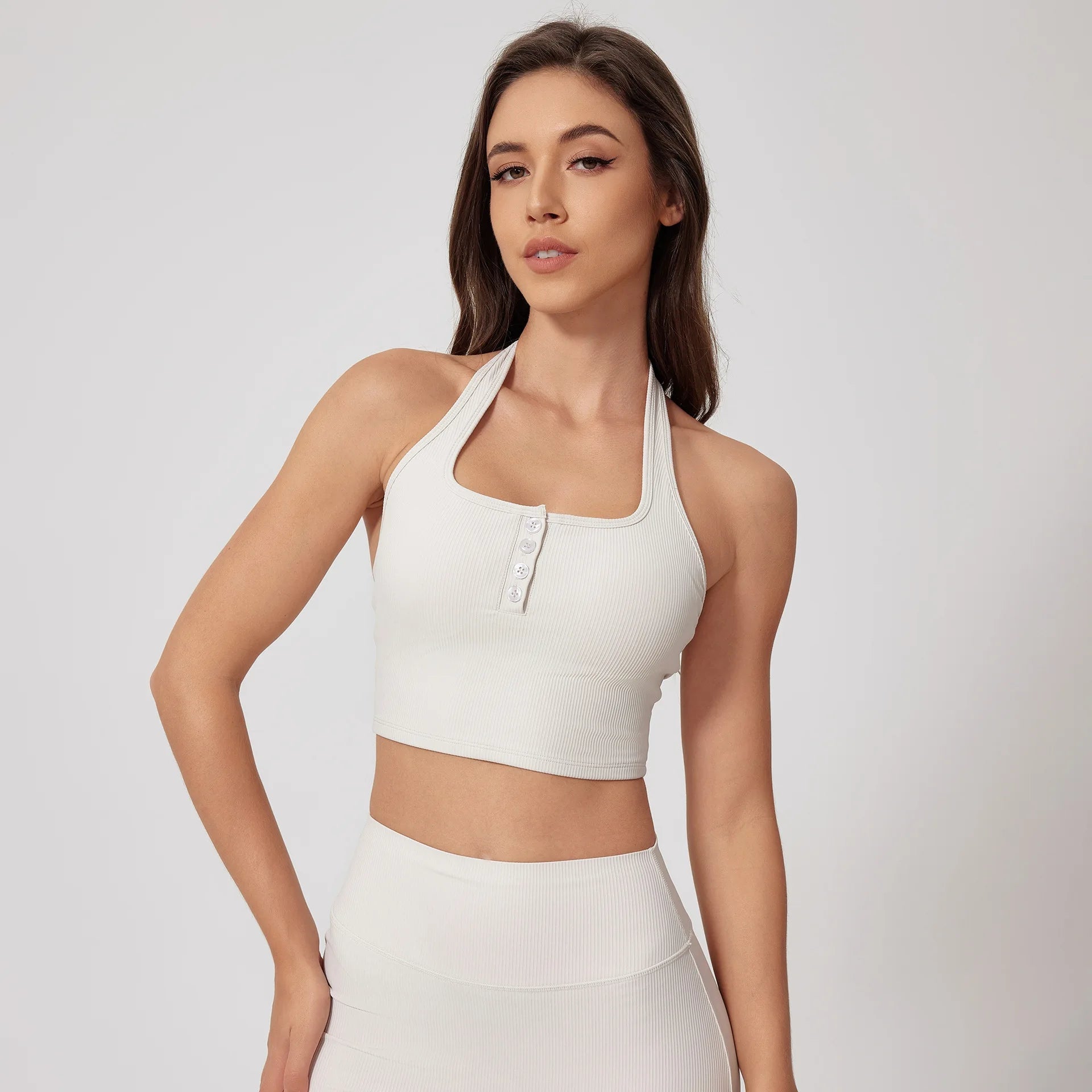 High-Stretch 3-Piece Workout Set with Flare Pants