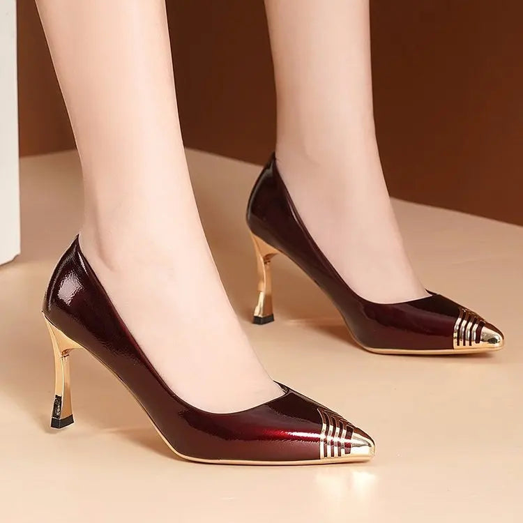 High Heels Women's Stiletto Heels 2020 Autumn New All-match Women's Shoes Black Sexy Temperament Pointed Toe Single Shoes Women