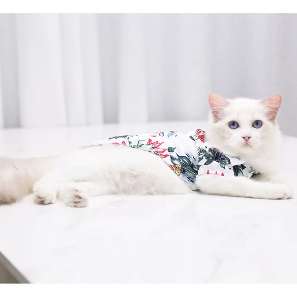 Hawaiian Print Breathable Dog Shirt