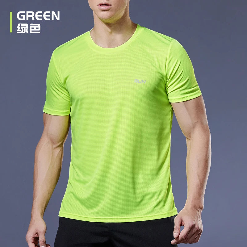 Men's Fitness Gym T Shirts 2020 Shirt Homme Running Men Designer Quick Dry T-Shirts Running Slim Fit Tops Tees Sport Muscle Tee
