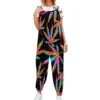 Printed Wide Leg Strap Jumpsuit