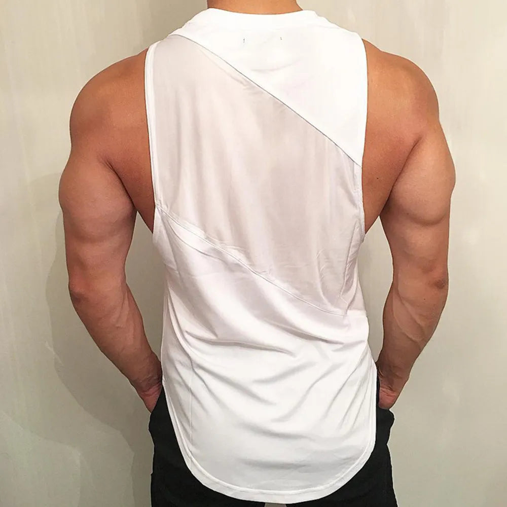 NEW Bodybuilding Sport Tank Tops Men Gym Fitness Workout Sleeveless Shirt Male Stringer Singlet Casual Fashion Undershirt Vest
