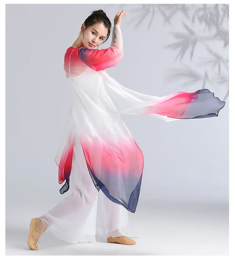 Classical Gradient Chiffon Dance Dress