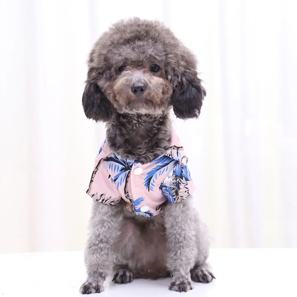 Hawaiian Print Breathable Dog Shirt