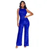 Elegant High-Waisted Sequin Jumpsuit