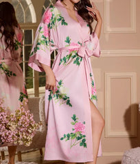 Luxury Summer Silk Bath Robe