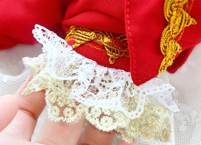 Handmade Unique Design Dog Clothes European Court Style Pet Costume Suit Lace Cuffs Collar Twin Sets Apparel Cat Poodle Maltese