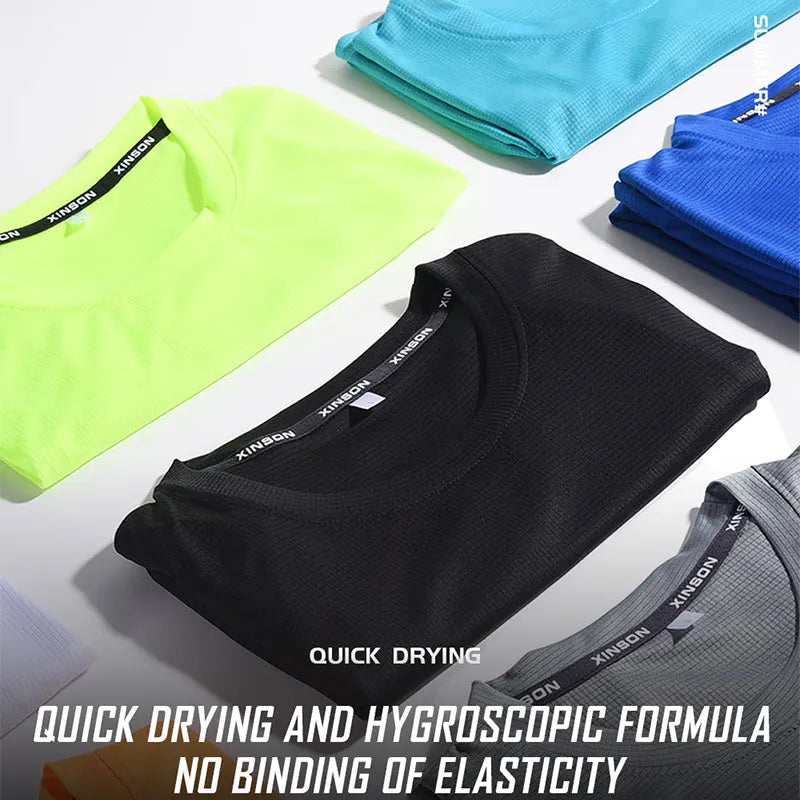 Men's Fitness Gym T Shirts 2020 Shirt Homme Running Men Designer Quick Dry T-Shirts Running Slim Fit Tops Tees Sport Muscle Tee