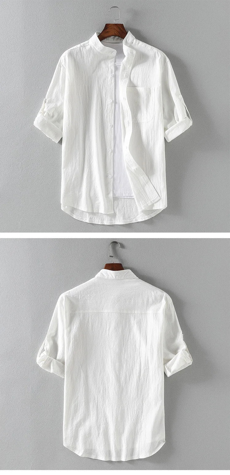 Cotton Linen Casual Summer Shirt