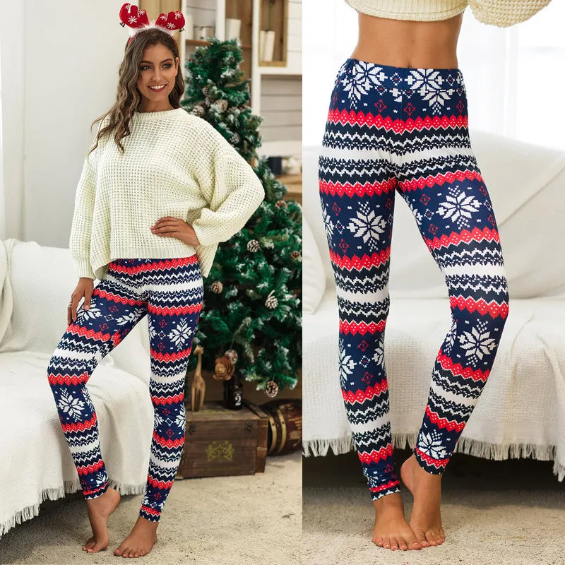 Christmas Leggings  Fashion Milu Deer Printing Festival Ultra Soft Brushed Pants Ankle Length Black Deals