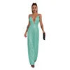 Elegant Backless Sequin Halter Jumpsuit