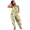 Printed Wide Leg Strap Jumpsuit
