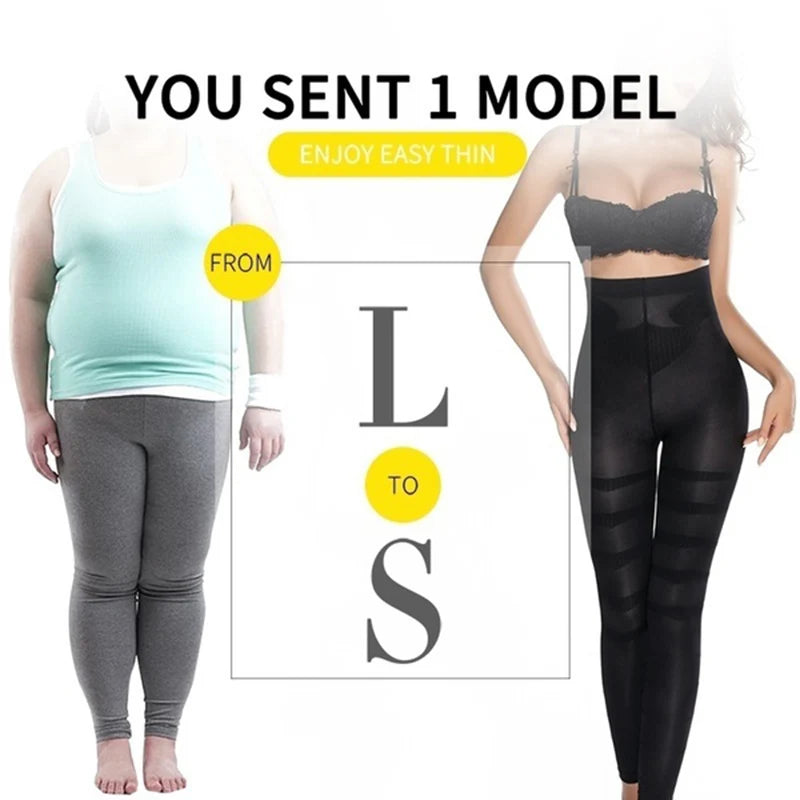 High Waist Leggings Women Sculpting Sleep Leg Legging Tummy Control Skinny Panties Slimming  Leggings Thigh Slimmer Pants