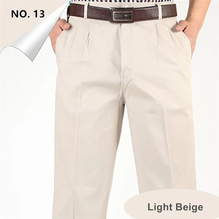 Summer Cotton Straight Office Trousers
