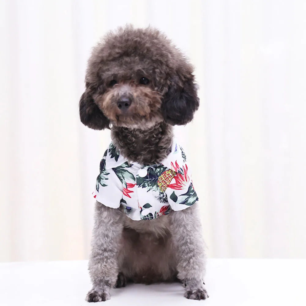 Hawaiian Print Breathable Dog Shirt