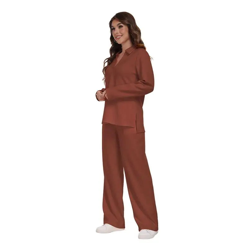 Women Satin Long Sleeve Sleepwear Set