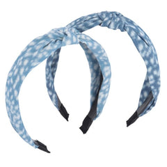 Tie Dye Blue Jean Knotted Headband