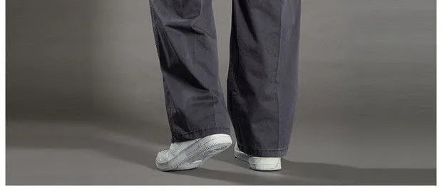 Loose Cotton Cargo Work Pants