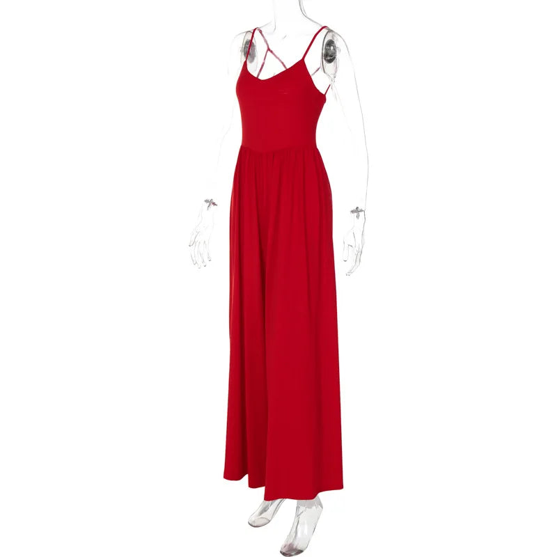 Chic Solid Sleeveless Jumpsuit