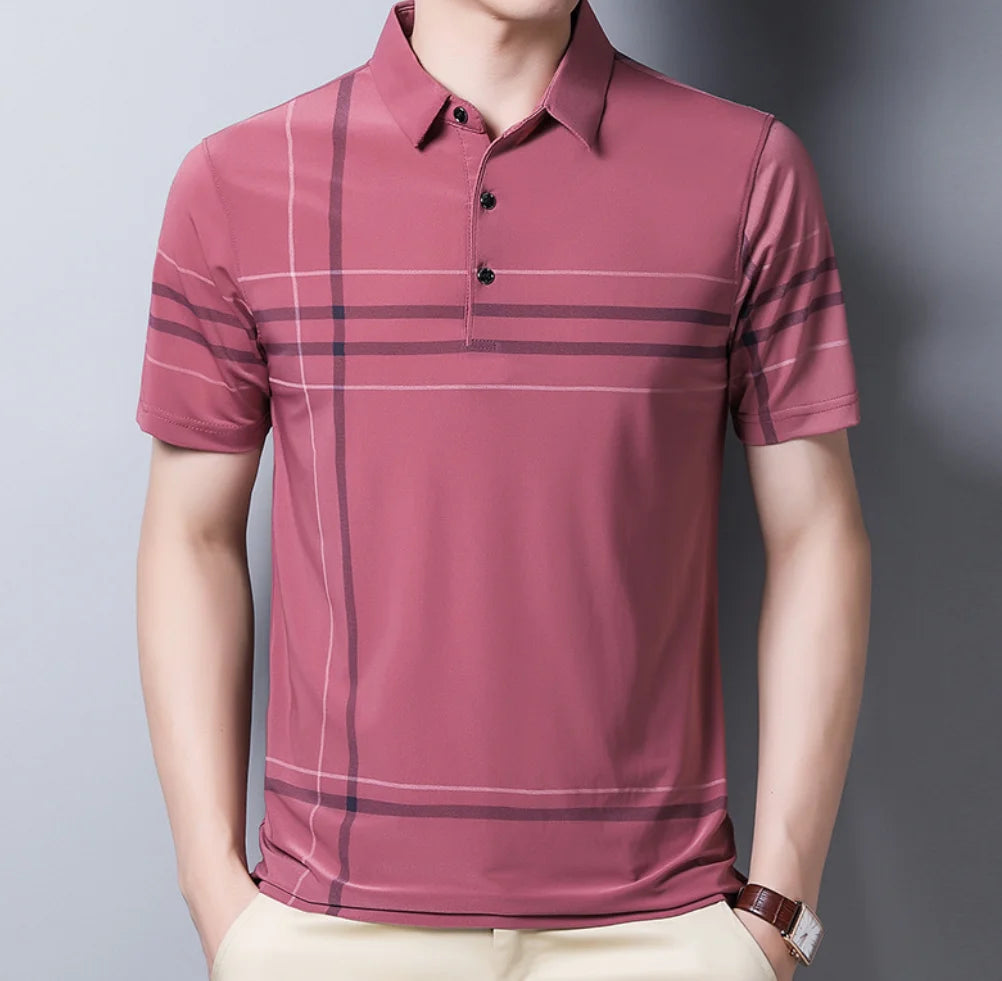 Striped Cotton Polo Casual