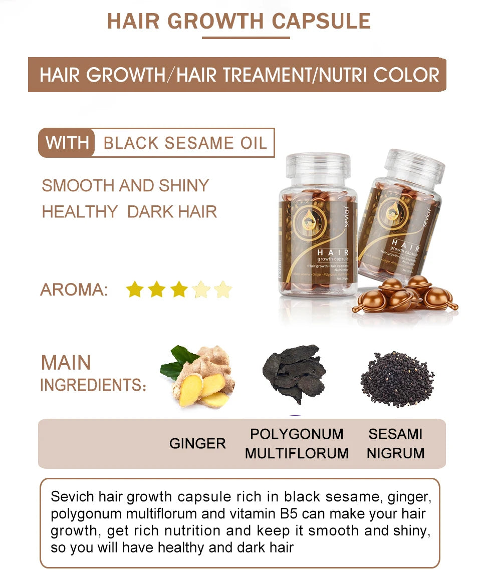 Keratin Vitamin Hair Oil Capsules